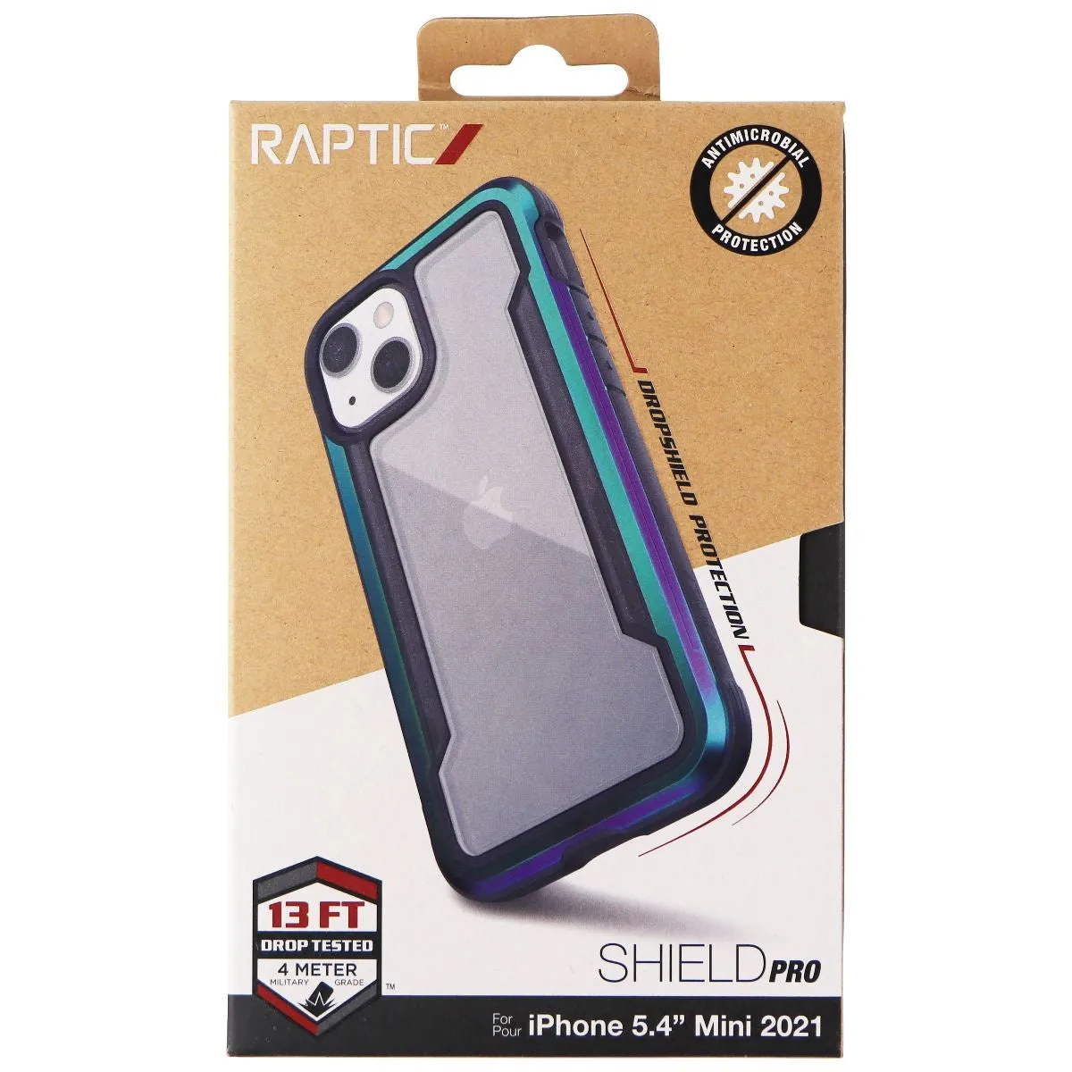 Raptic Shield Pro Case for Apple iPhone 13 mini - Iridescent / Clear