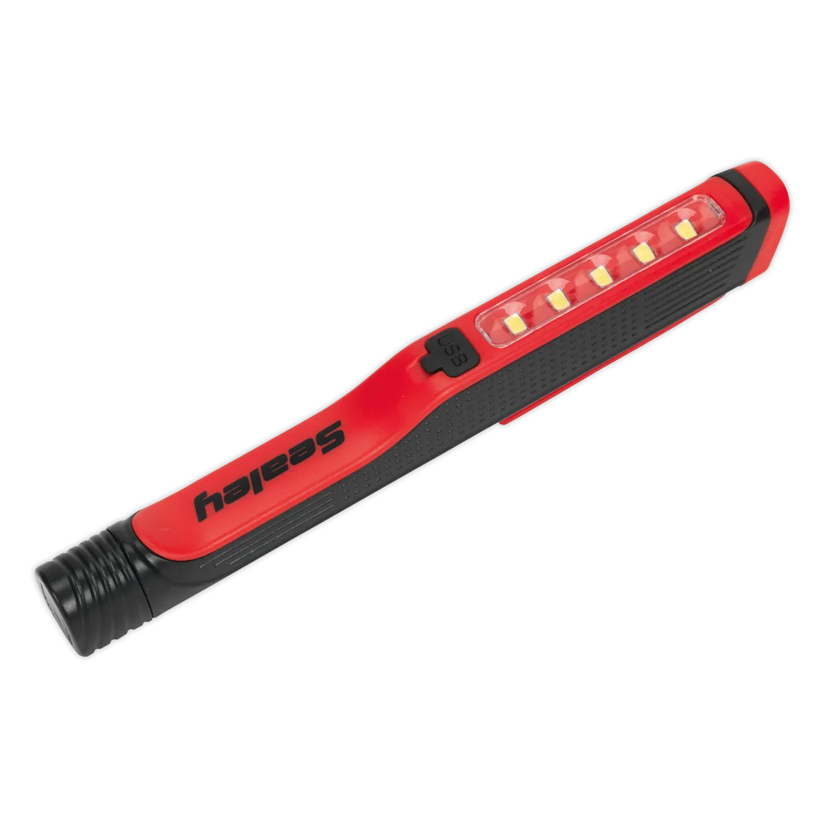 Rechargeable USB Penlight 5 SMD   1 LED - Red