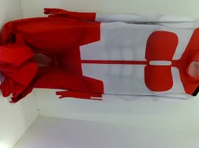 Red and White Cosplay Bodysuit - X-Large