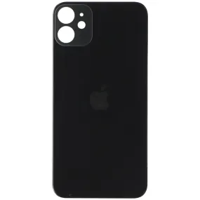 Repair Part - Back Glass with Adhesive for iPhone 11 - Black with Logo