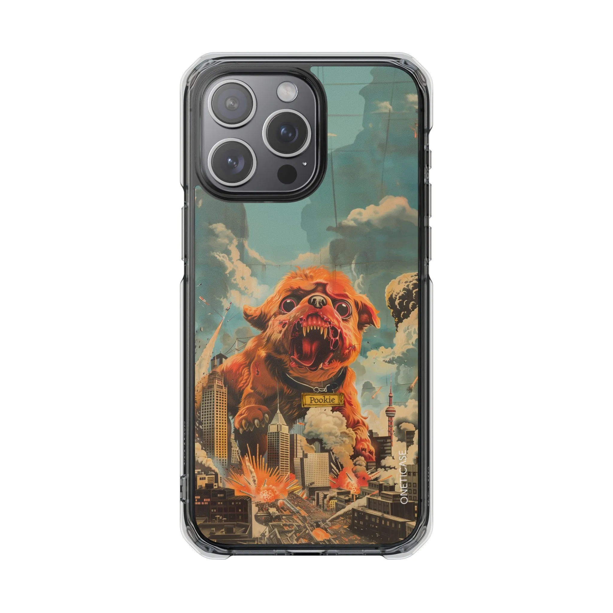 Retro Freak Dog Pookie Magnetic Clear Case for iPhone Series