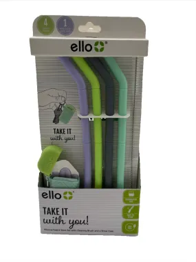 Reusable Silicone Straw - Case of 24 sets - Ello Brand