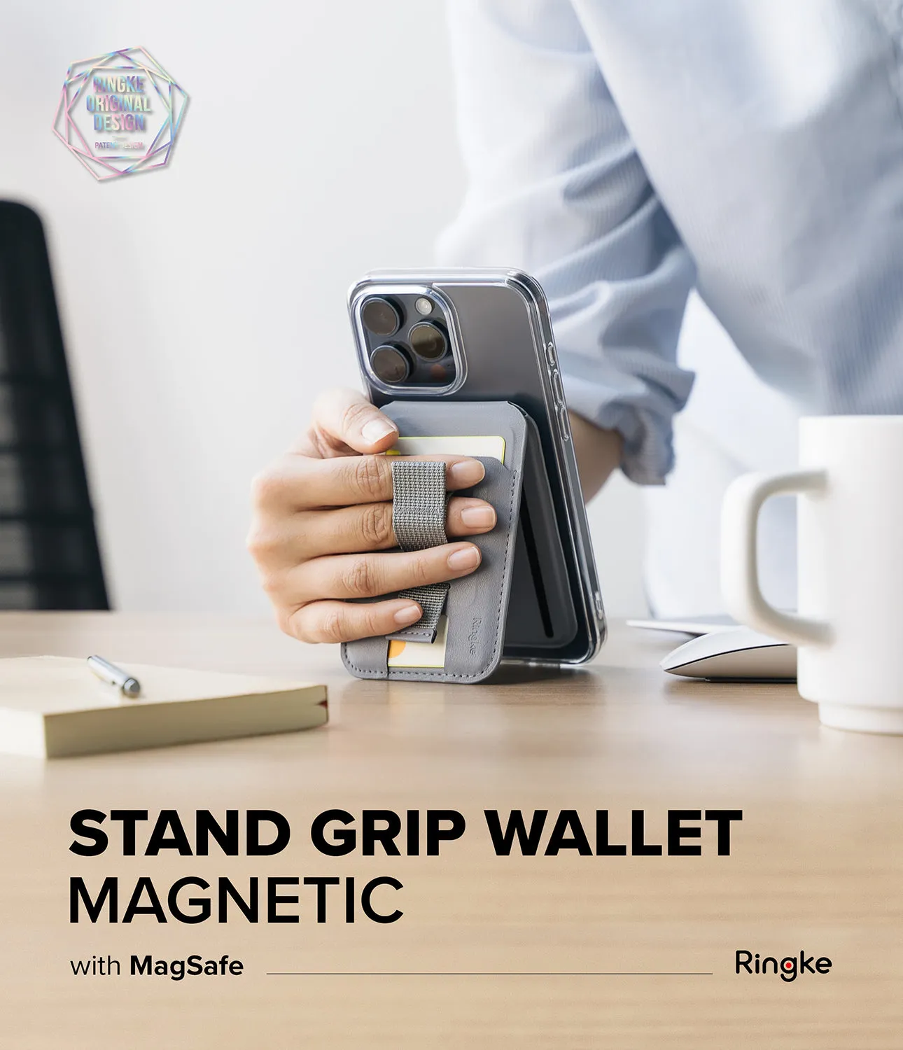 Ringke Stand Grip Magnetic Card Holder Wallet