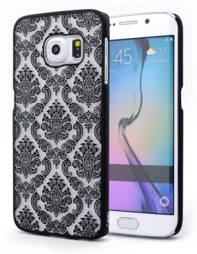 Samsung Galaxy S6 Edge Ultra Slim Damask Vintage Case - Black