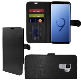 Samsung Galaxy S7 Edge, Genuine Leather Flip Folio Book Wallet Case