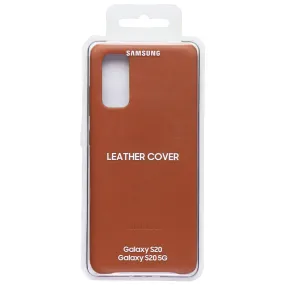 Samsung Leather Back Cover for Samsung Galaxy S20 / Galaxy S20 5G - Camel Brown