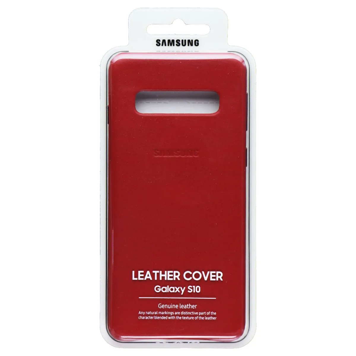 Samsung Official Leather Cover for Samsung Galaxy S10 - Red