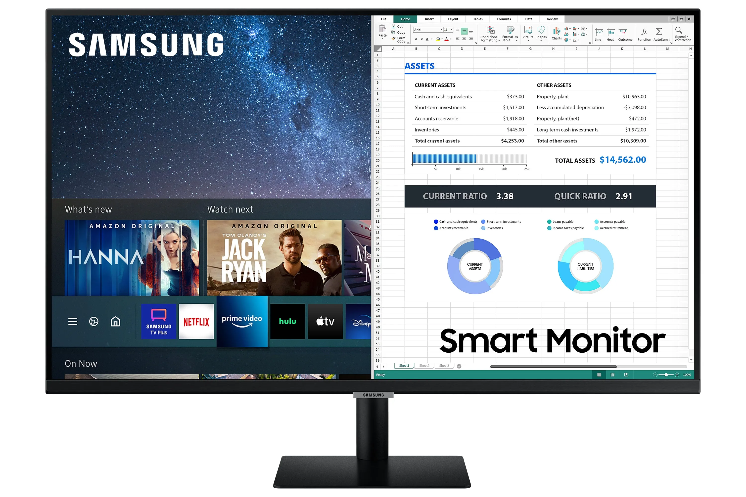 Samsung S32am502nr Smartmonitor Led 81.3 Cm (32 Inch) Eec E (A - G) 1920 X 1080 P Full Hd 8 Ms Hdmi™, Wi-Fi 5 (Ieee 802.