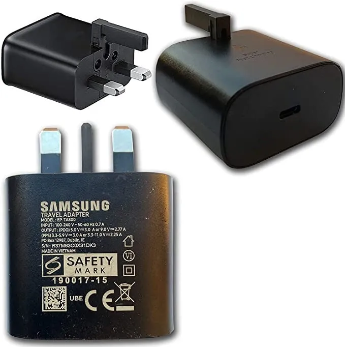 Samsung TA800 USB-C 3-Pin Super Fast Charger with USB-C Cable