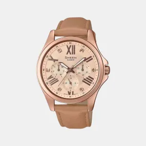 Sheen Women's Chronograph Leather Watch SH214 - SHE-3806GL-9AUDR