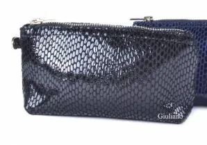 Shiny Scaled Italian Clutch Wristlet