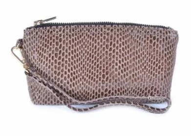 Shiny Scaled Italian Clutch Wristlet