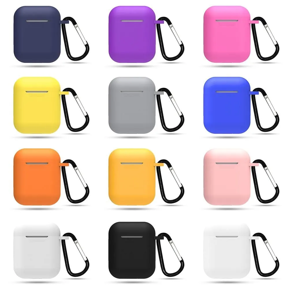 Silicone Case Compatible with Apple Airpods with Carry Clip