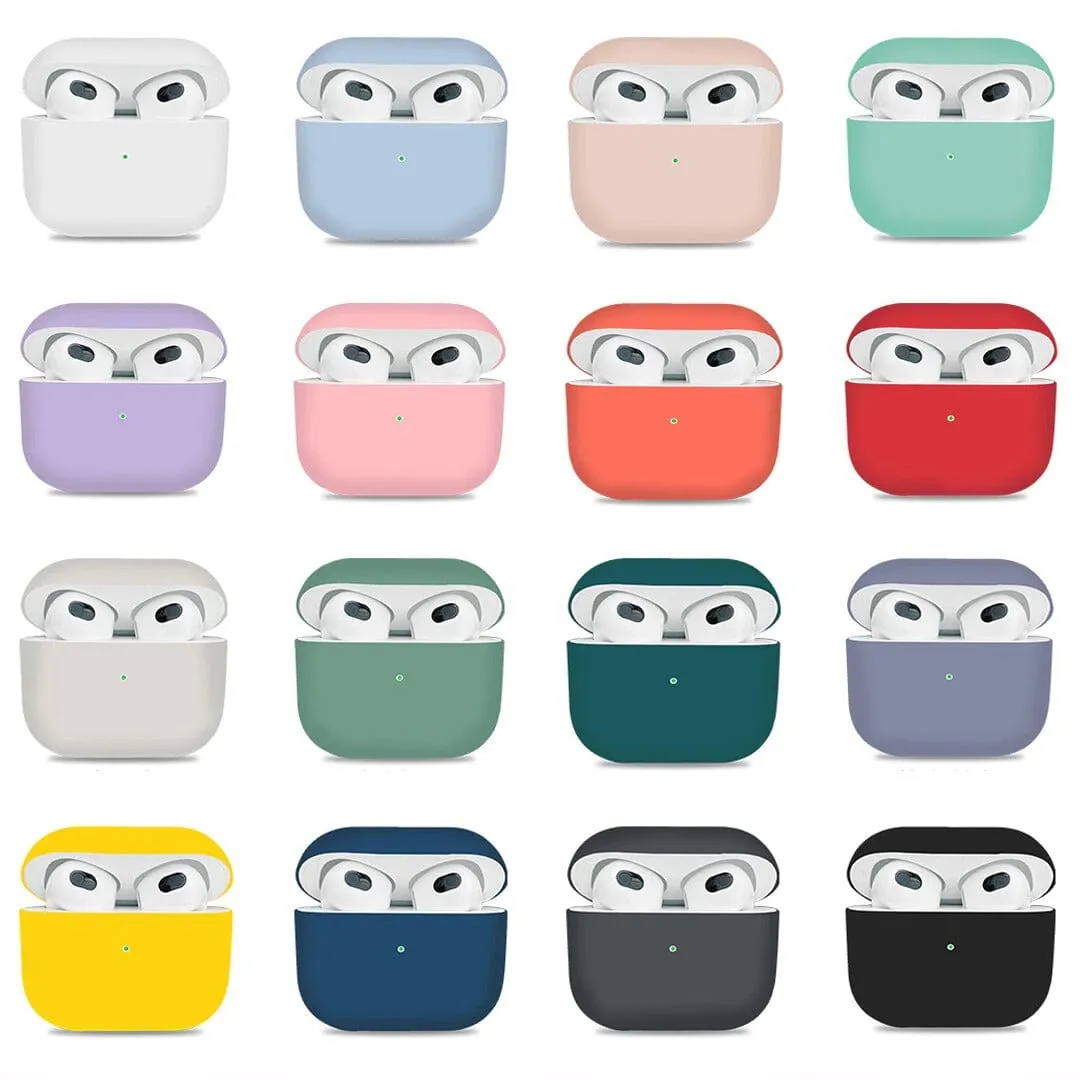 Silicone Protective case compatible with the Apple AirPods 3 with Clip