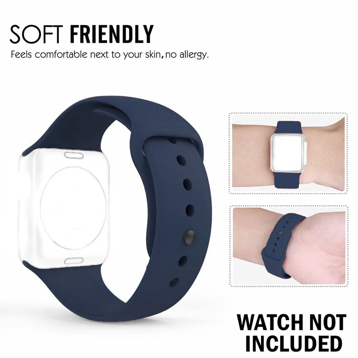 Silicone Strap For Apple Watch-Blue (38/40/41mm)