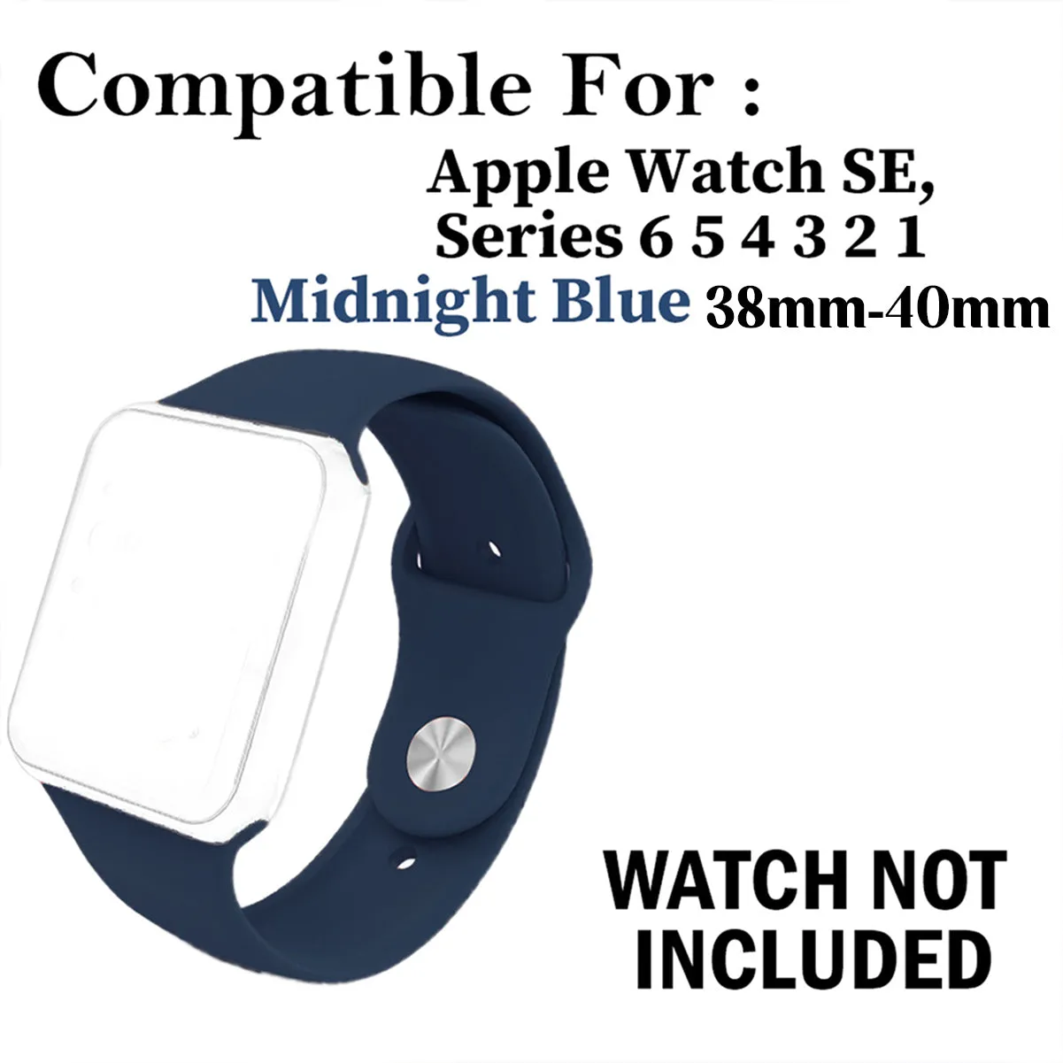 Silicone Strap For Apple Watch-Blue (38/40/41mm)