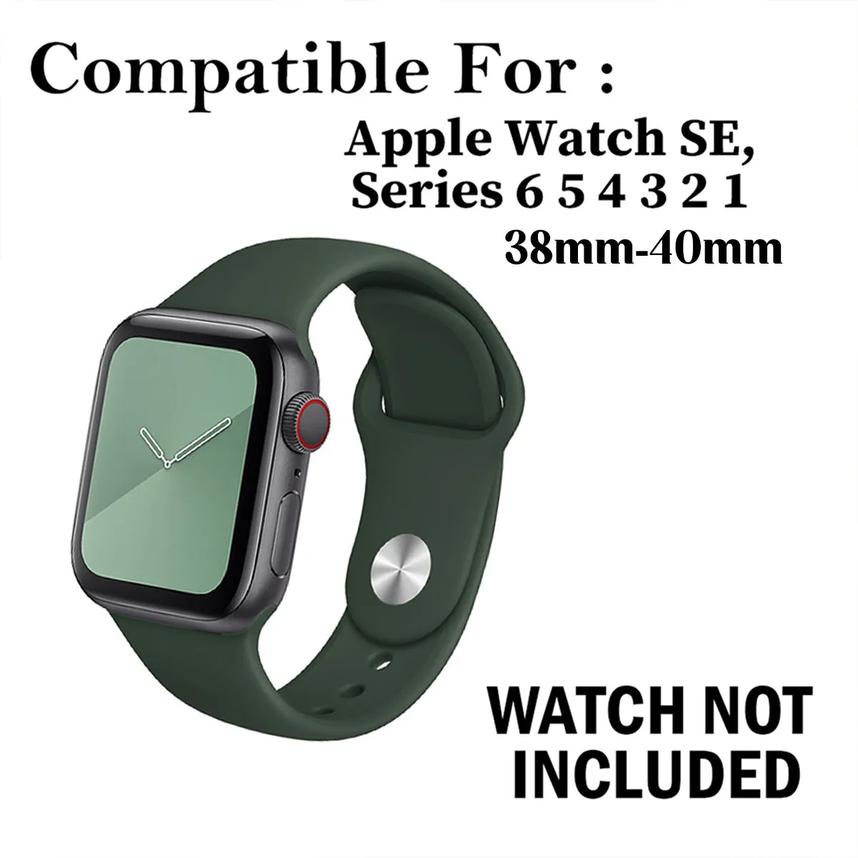 Silicone Strap For Apple Watch-Olive Green (38/40/41mm)