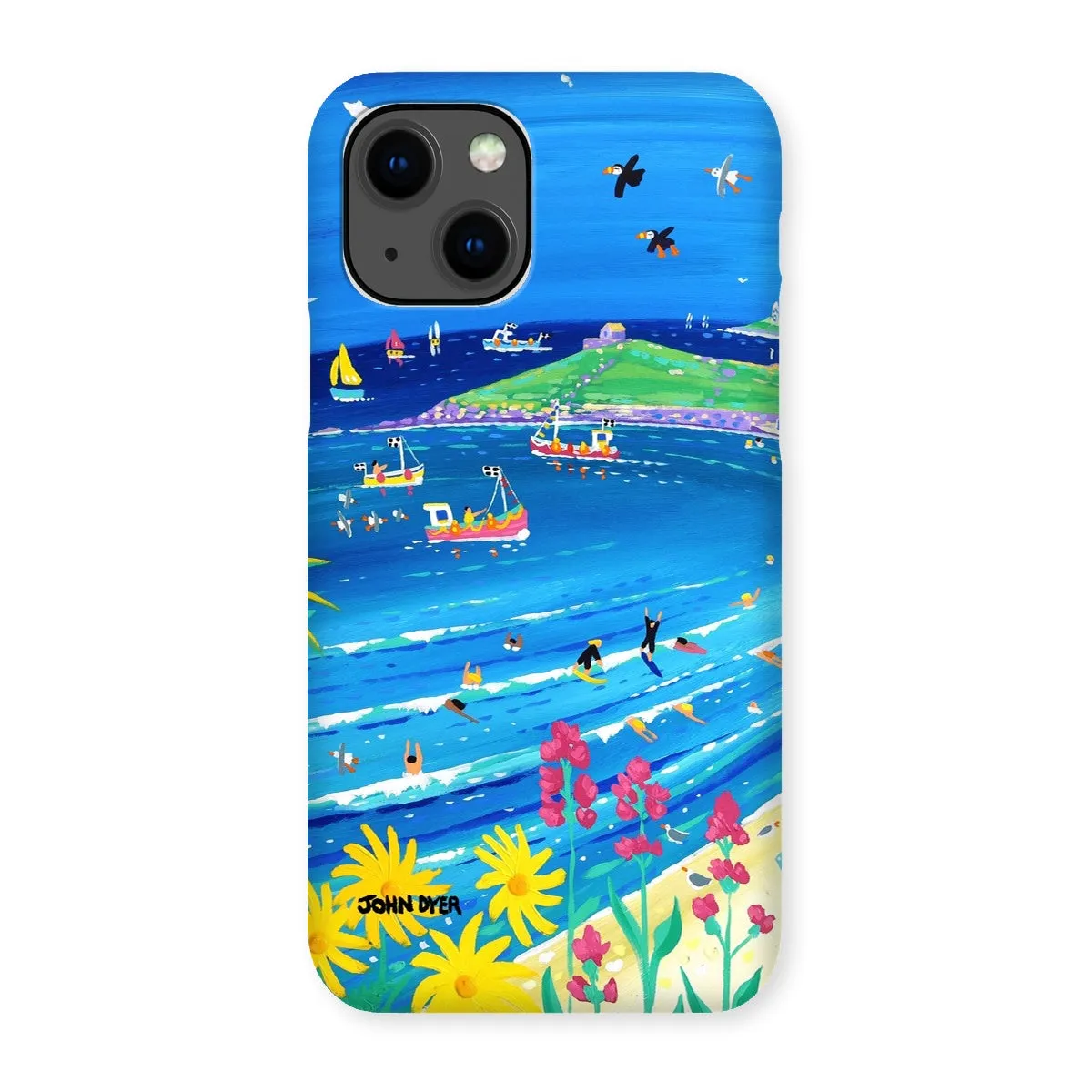 Snap Art Phone Case. Porthmeor Beach St Ives. Artist John Dyer. Cornwall Art Gallery.