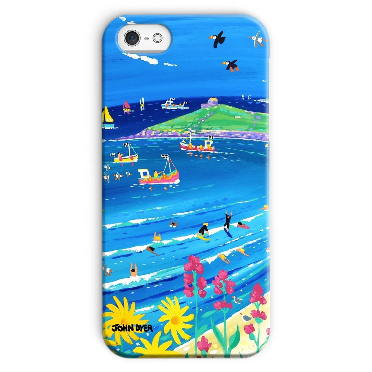 Snap Art Phone Case. Porthmeor Beach St Ives. Artist John Dyer. Cornwall Art Gallery.