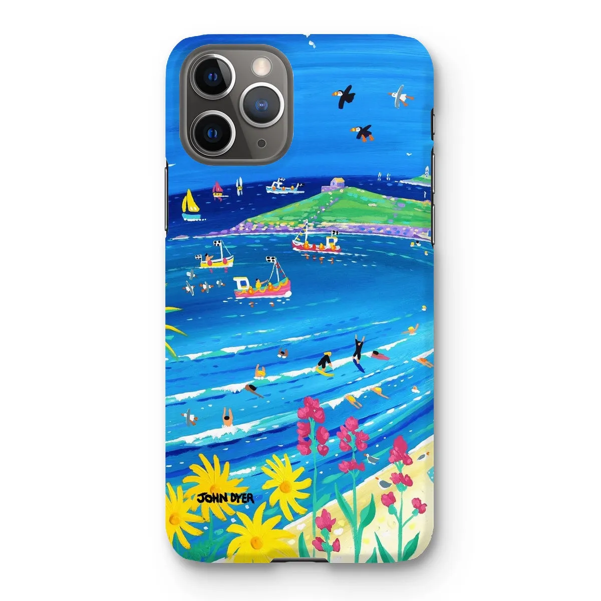 Snap Art Phone Case. Porthmeor Beach St Ives. Artist John Dyer. Cornwall Art Gallery.