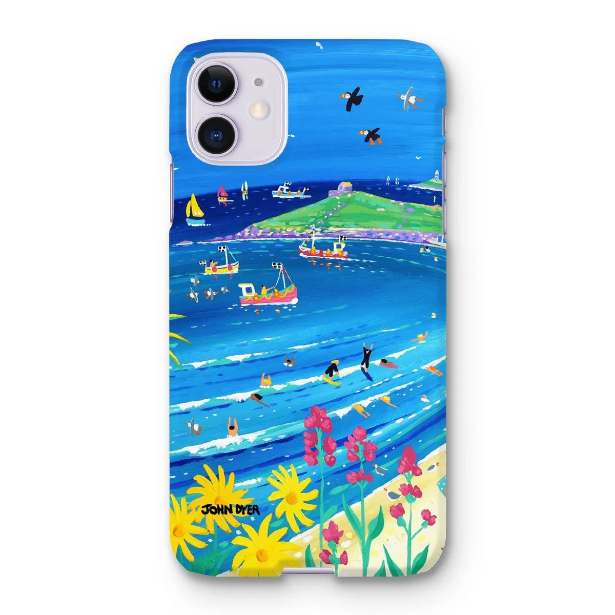 Snap Art Phone Case. Porthmeor Beach St Ives. Artist John Dyer. Cornwall Art Gallery.