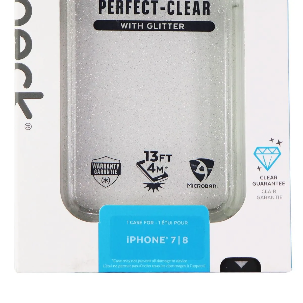 Speck Presidio Perfect-Clear Case for iPhone SE (2nd Gen) & 8/7 - Clear/Glitter