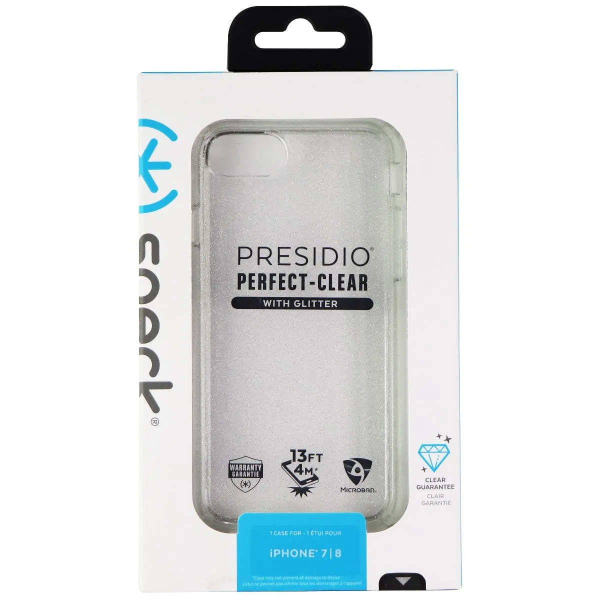 Speck Presidio Perfect-Clear Case for iPhone SE (2nd Gen) & 8/7 - Clear/Glitter