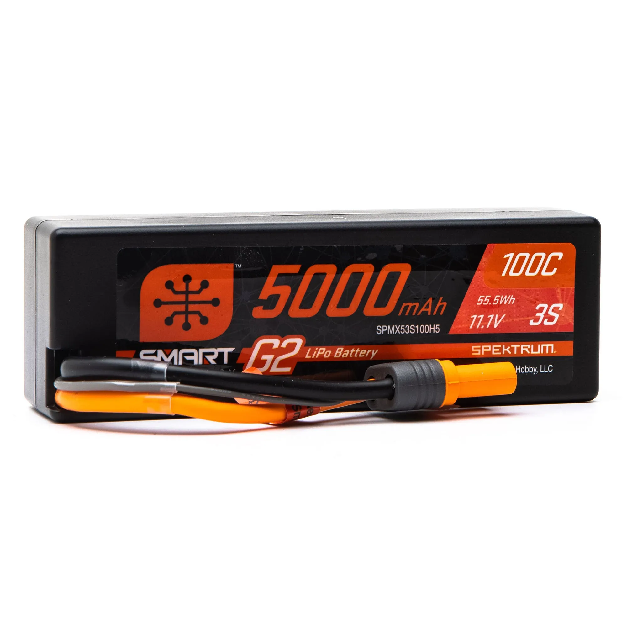 Spektrum 5000mAh 3S 11.1V Smart G2 Hard Case LiPo 100C IC5 SPMX53S100H5