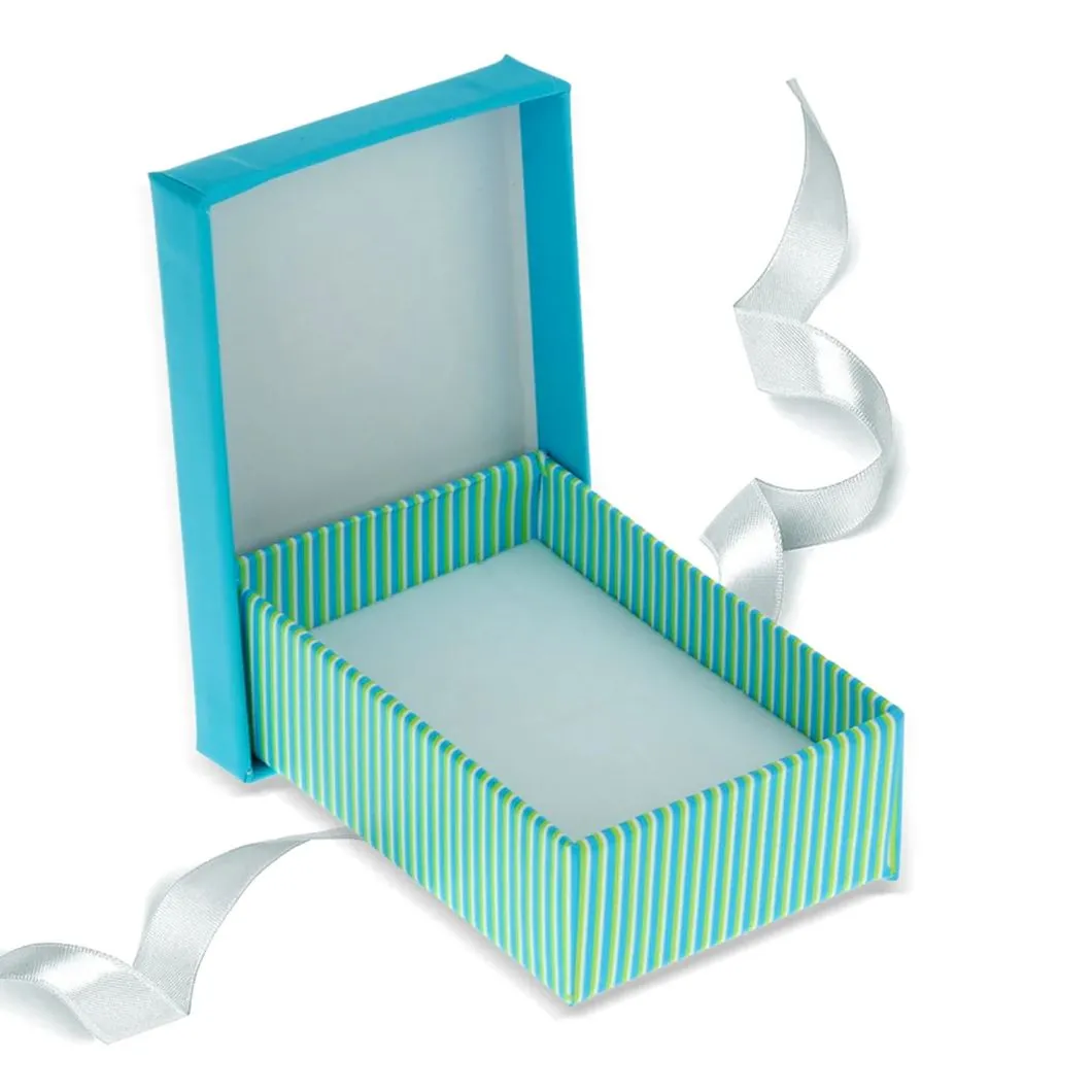 Striped Bow Pendant/Earring/Ring Box, Flourish Collection