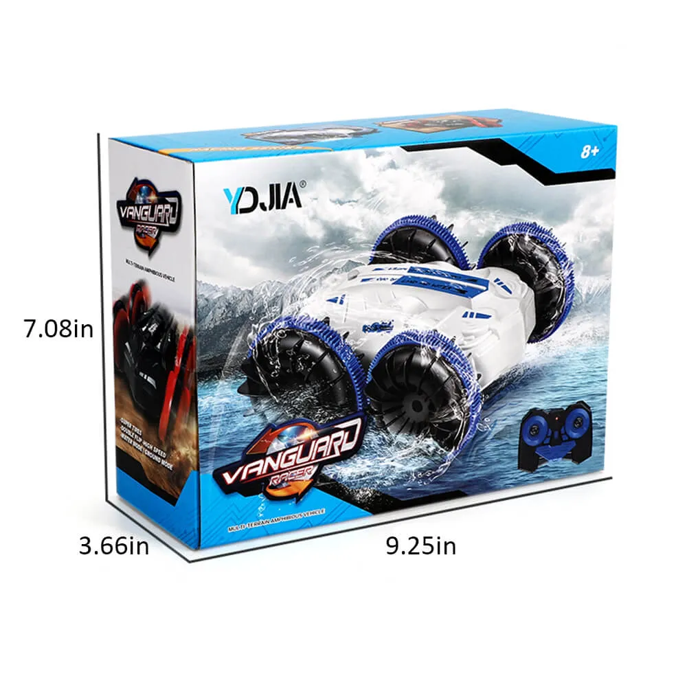 Stunt Amphibious Car for Kids - 2.4Ghz 360 Rotate Water and Land 4WD Amphibious Electric Toys