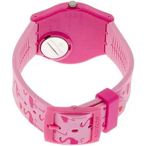 Swatch Women's Miami Peach Pink Plastic/Silicone Watch GP144