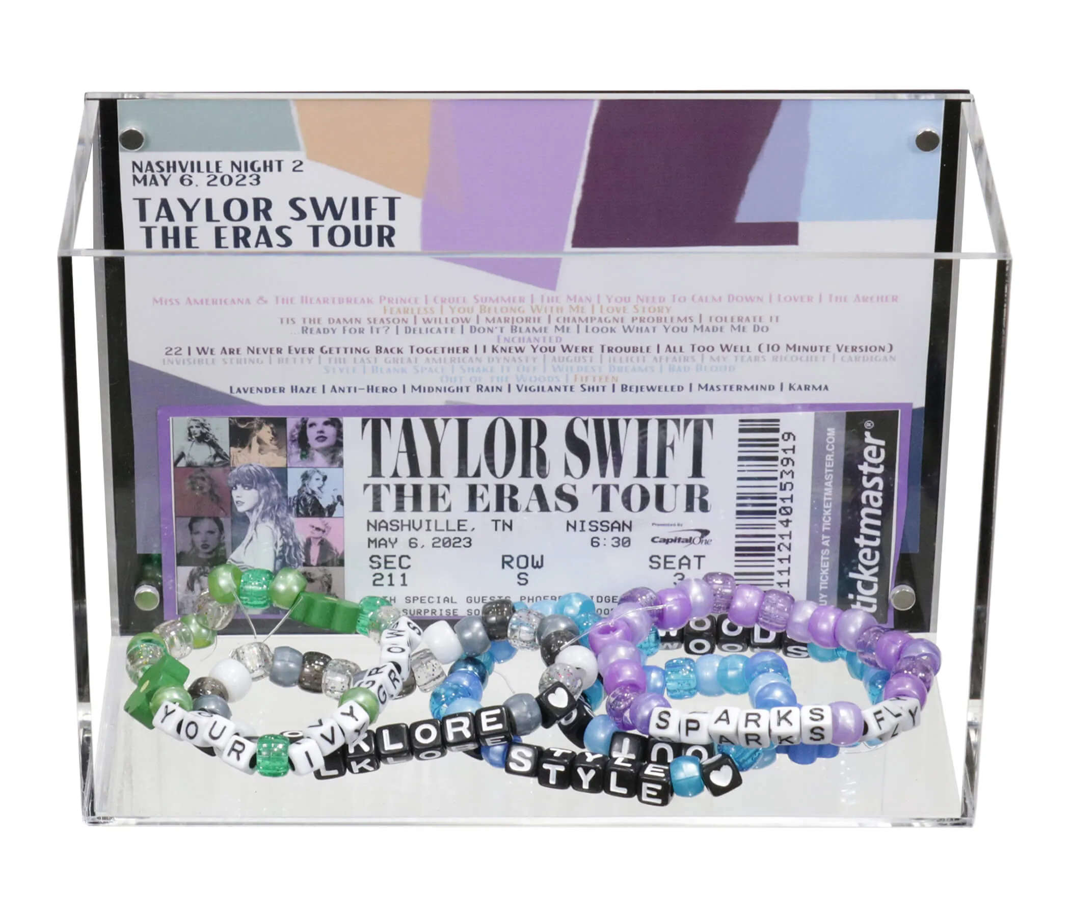 Taylor Swift Memorabilia Display Case and Drop Box (A045)