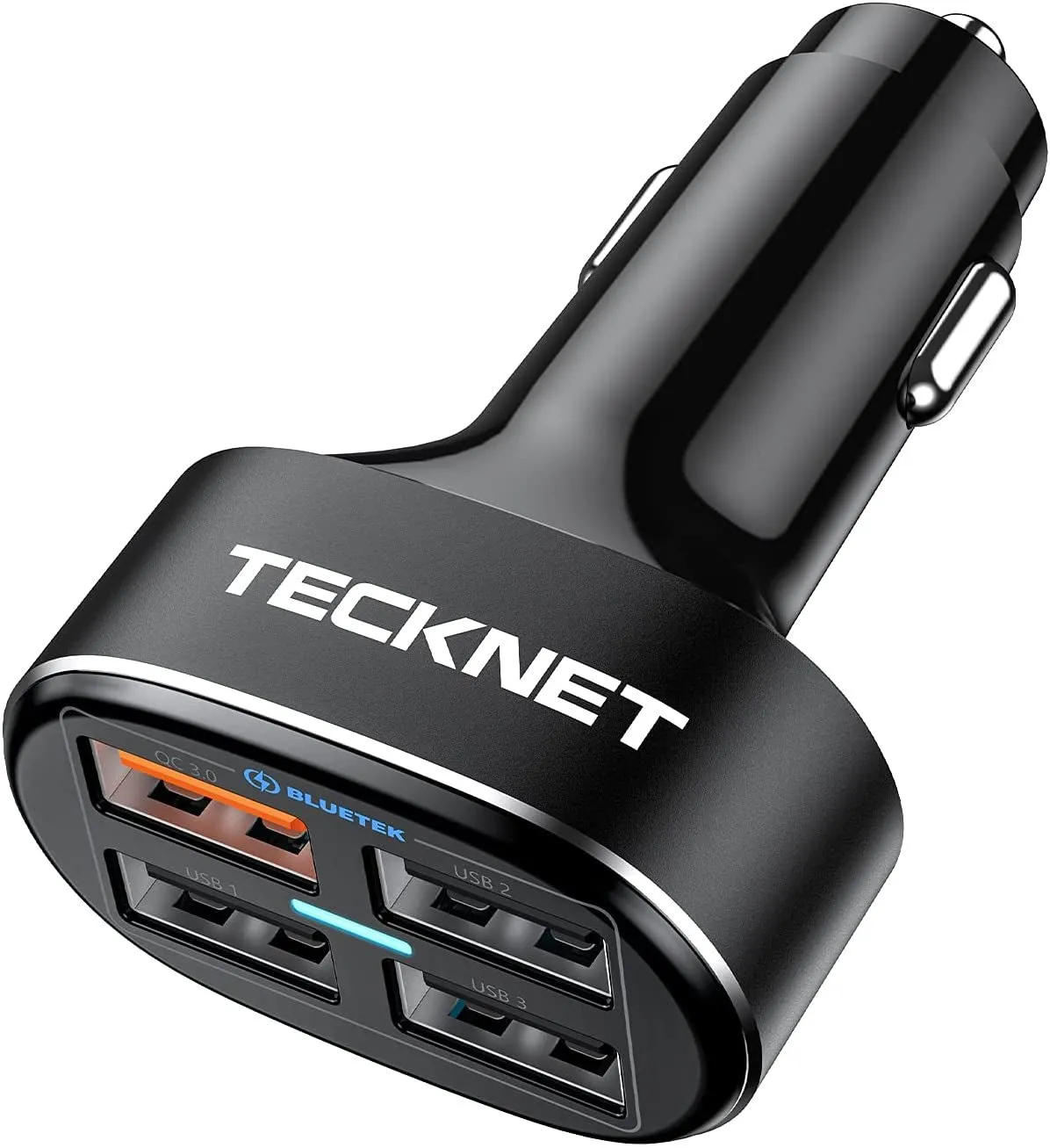 TECKNET USB Car Charger 54W 4-Port USB Car Charger Adapter QC 3.0 Port Compatible with Iphone 14 Pro Max/14 Plus/Iphone 13 12 11 Pro Max X XR XS 8 Samsung Galaxy Note 20/10 S21/20/10 Google Pixel