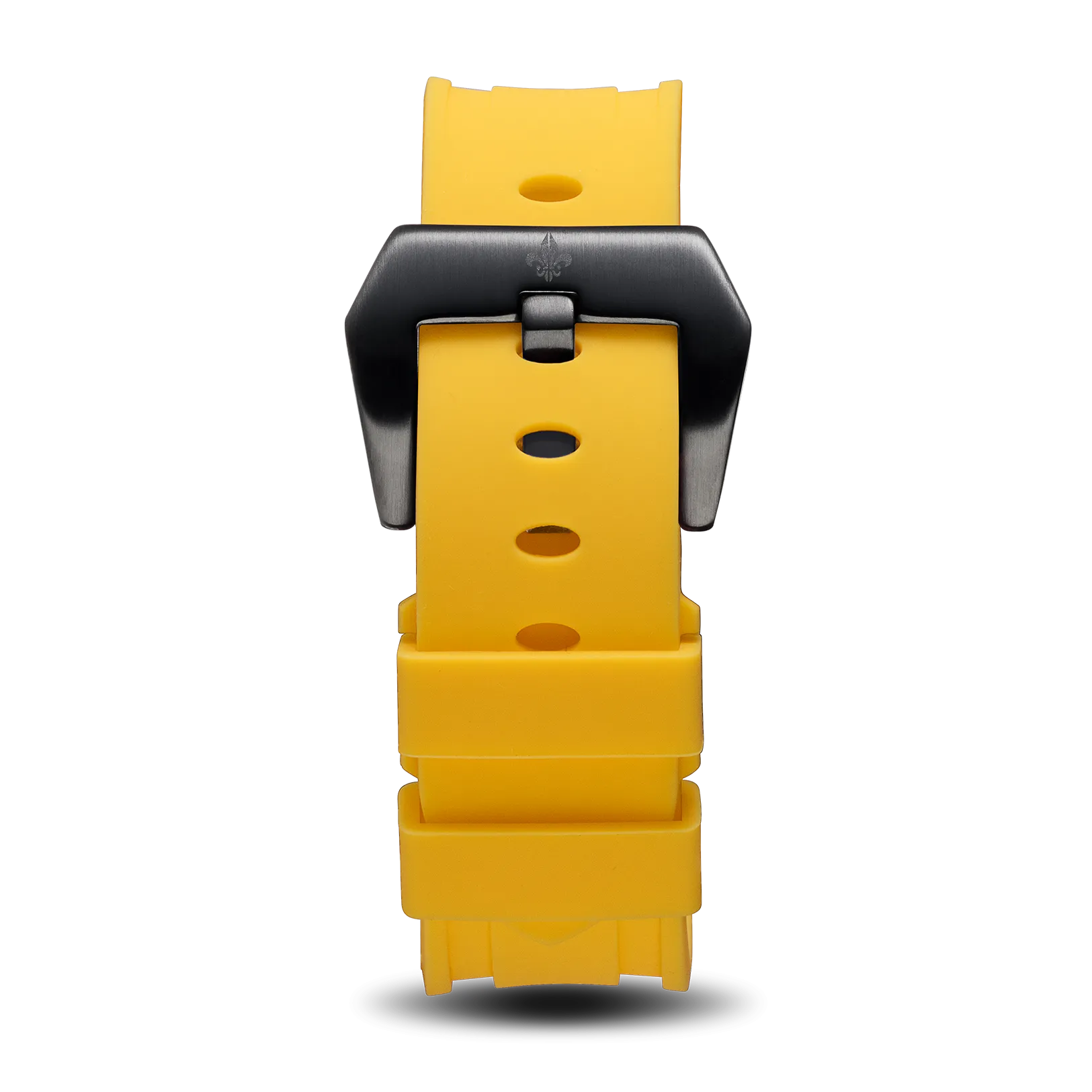 The Avalon Black   Yellow Silicone Strap