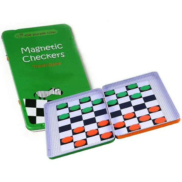 The Purple Cow Magnetic Checkers