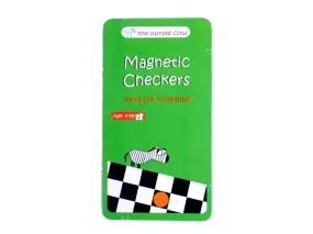 THE PURPLE COW - MAGNETIC TRAVEL GAME, CHECKERS