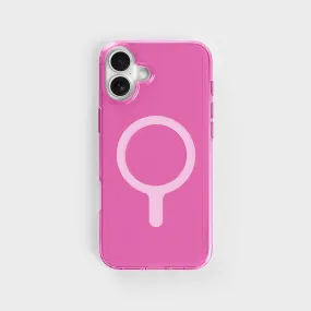 Tinted-Pink Clear Phone Case with White MagSafe & FREE Cable | CLRPRTCT™