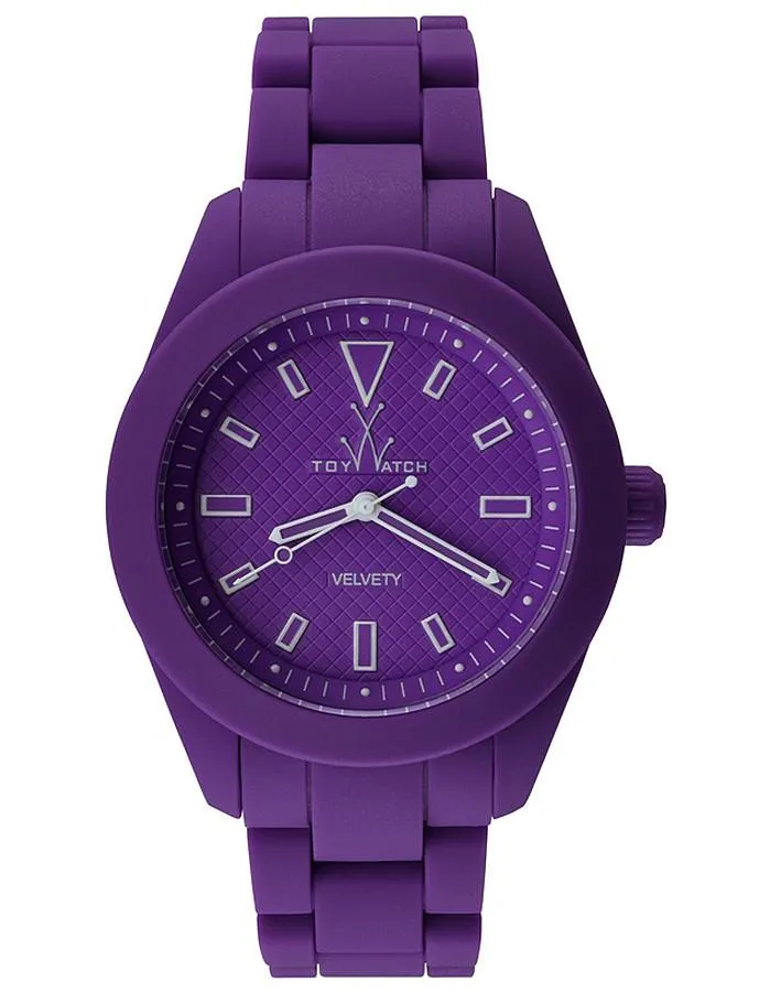 ToyWatch Velvety Violet - Velvety Touch Silicone Case & Link Bracelet