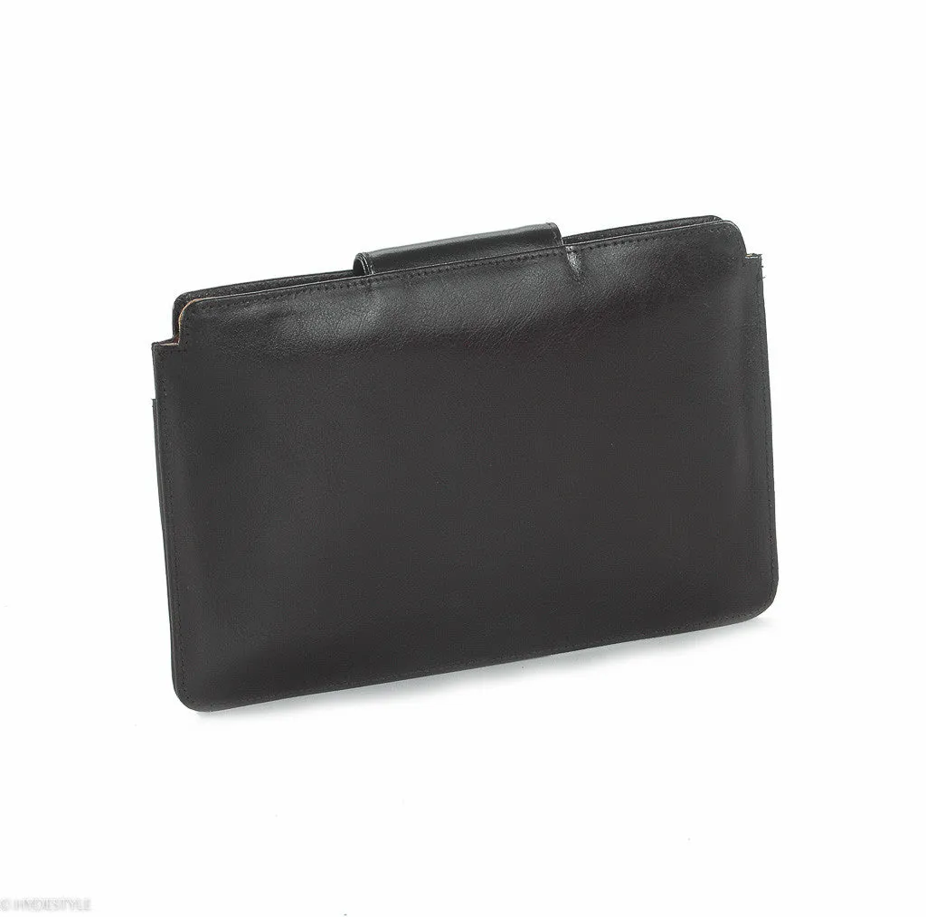 Trenz leather iPad oversize clutch #GC10 Black