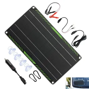 TSolarX™ Solar Trickle Charger: 10W Panel, 12V Battery Maintainer Kit, Car/Boat/RV