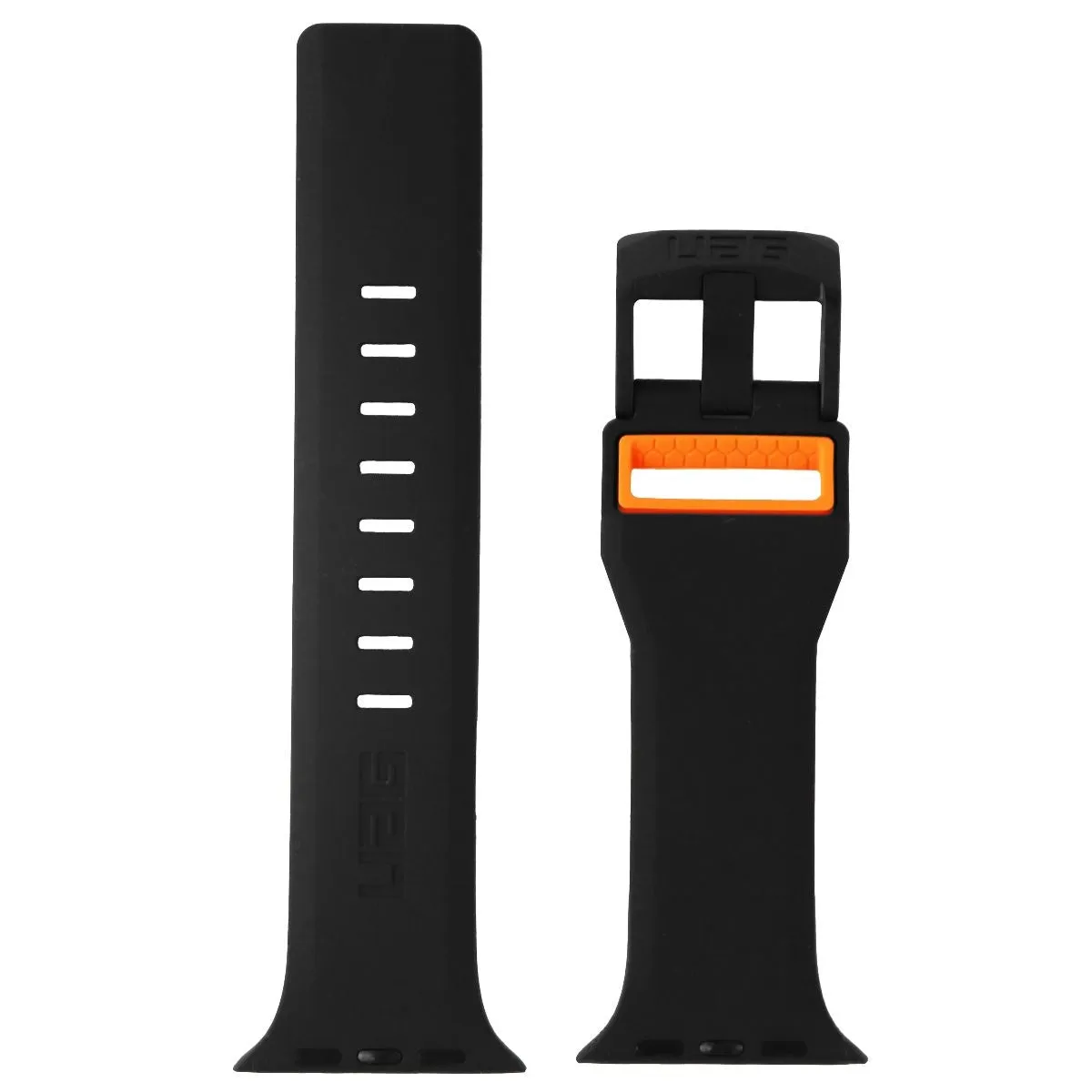 UAG Civilian Series Silicone Band for Apple Watch 42/44/45mm - Black/Orange