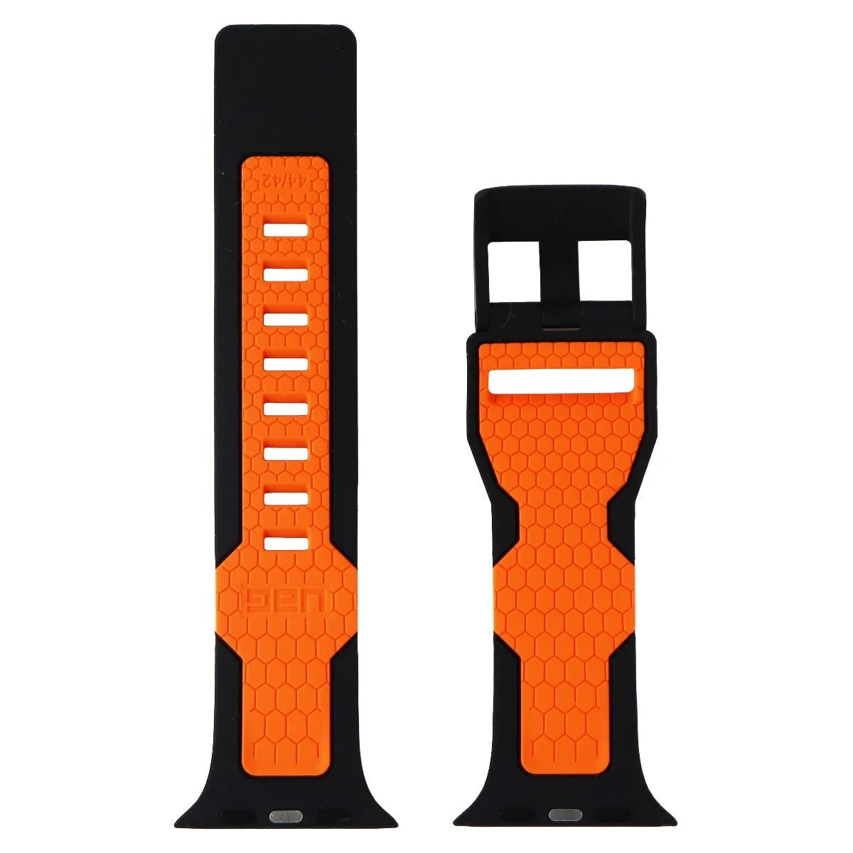 UAG Civilian Series Silicone Band for Apple Watch 42/44/45mm - Black/Orange