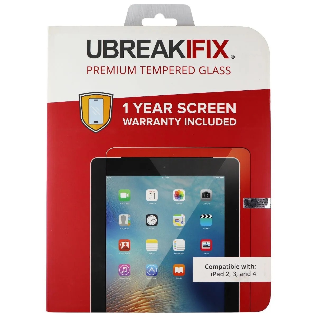 UBREAKIFIX Premium Tempered Glass for Apple iPad 4th/3rd/2nd Gen