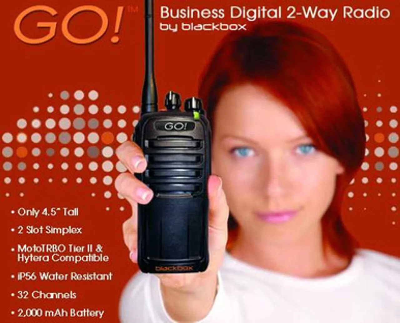 UHF Blackbox GO! Digital & Analog 2-Way Radio