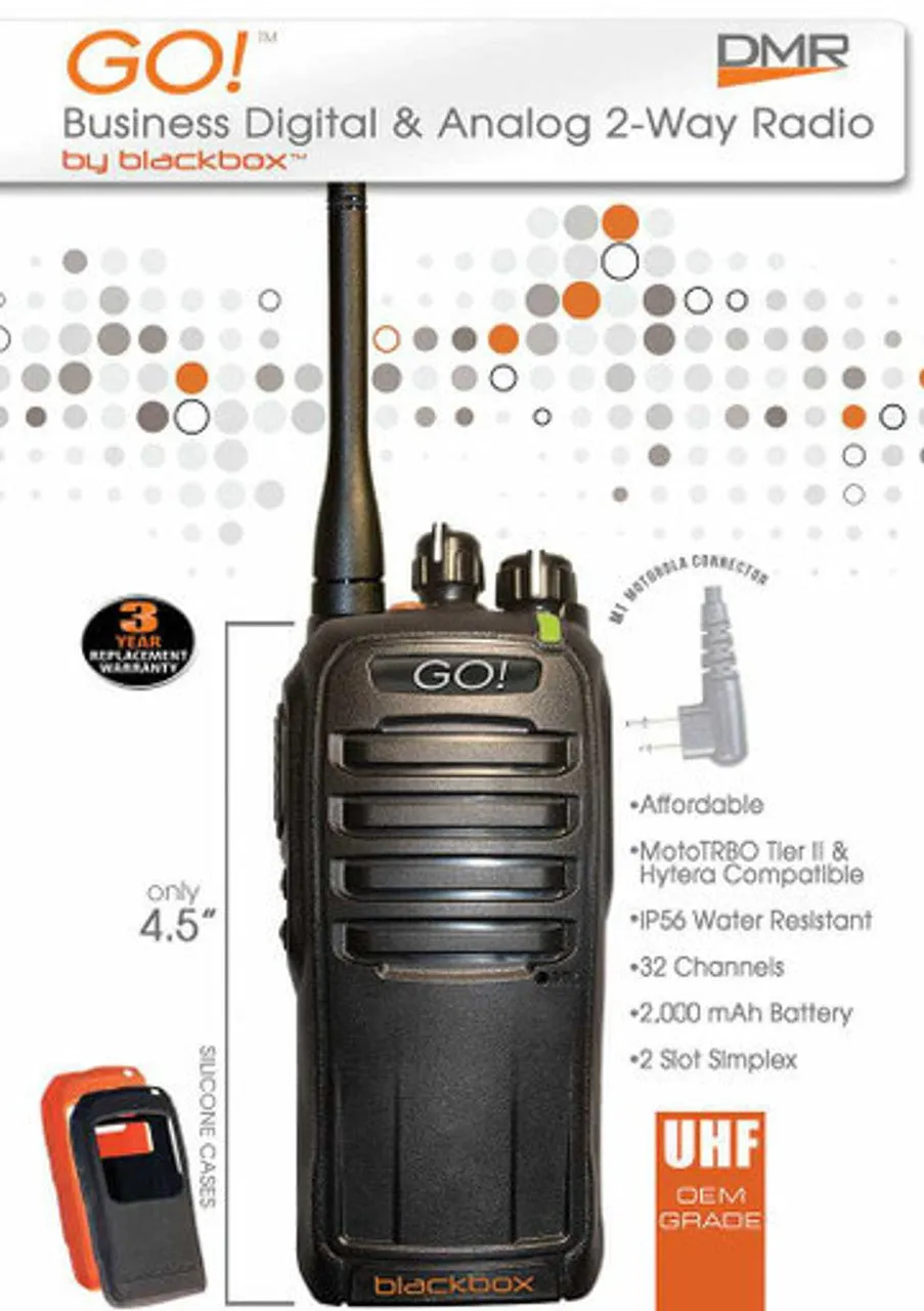 UHF Blackbox GO! Digital & Analog 2-Way Radio