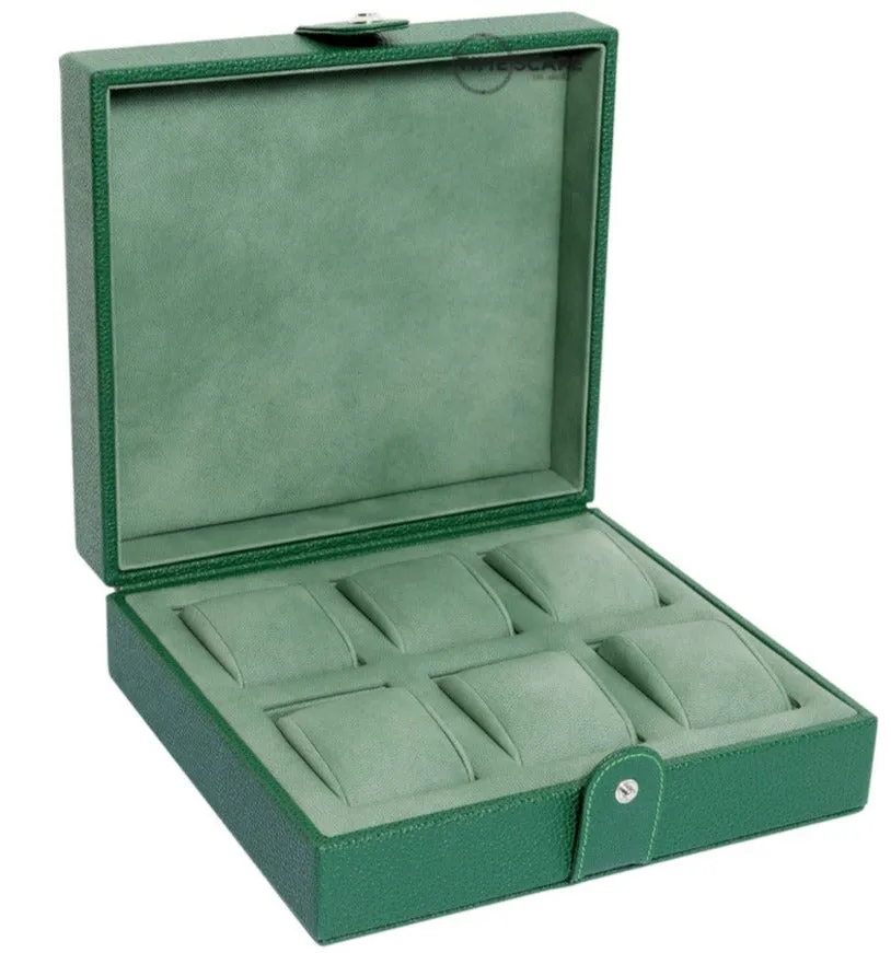 UNDERWOOD (LONDON) - 6-Unit Leather Watch Box | UN210/GRN