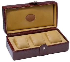 UNDERWOOD (LONDON) - Triple Croco Watch Box  | UN209/CBRW