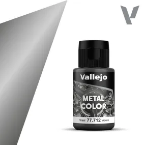 Vallejo 77712 Metal Color Steel Acrylic Paint 35ml