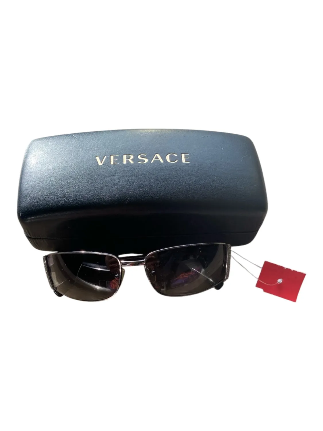 Versace Black & Silver Metal Men's Sunglasses