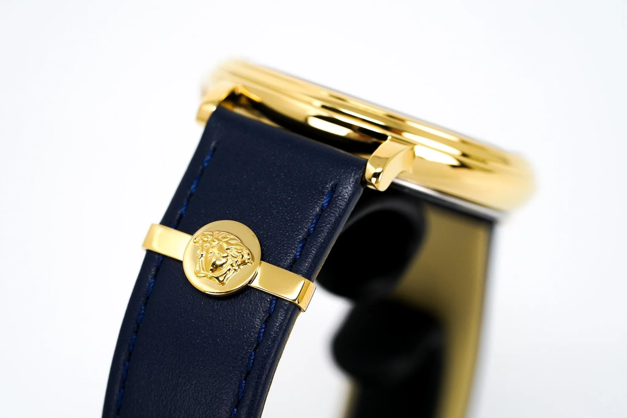 Versace Ladies Watch V-Circle 38mm Blue Gold VE8104522